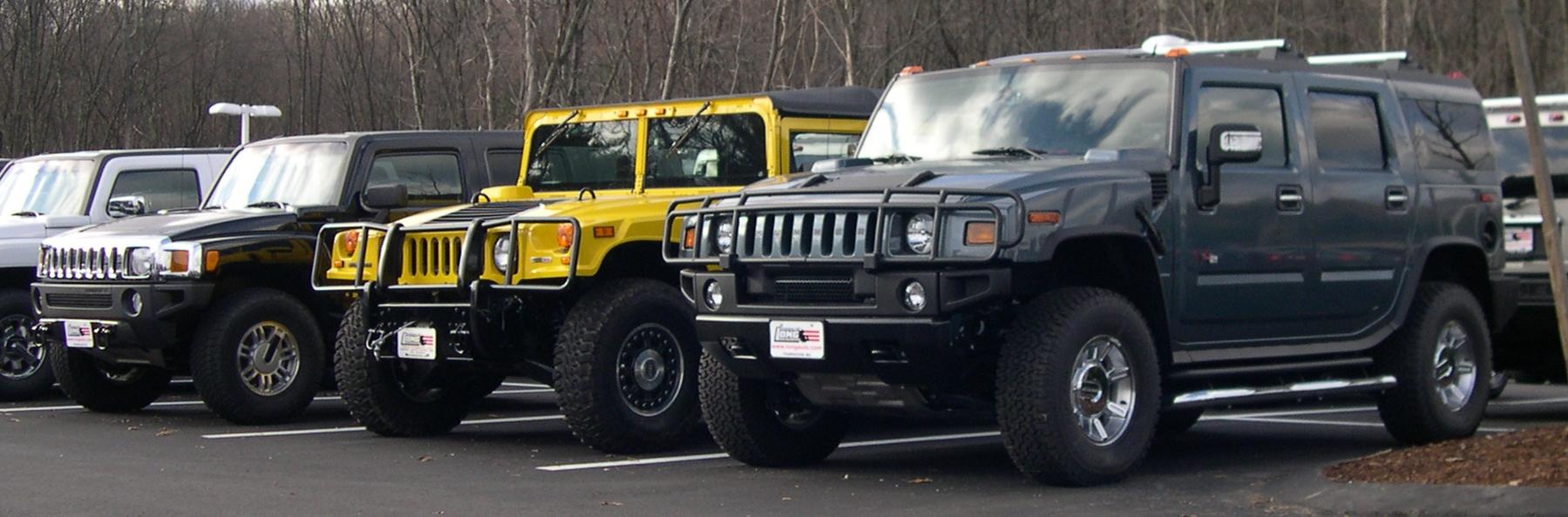 Hummer H2, H1 and H3 in 2006